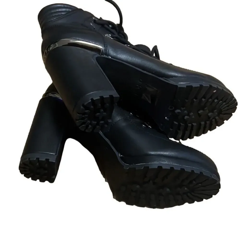 DKNY LENNI LACE UP BOOTS‎ SIZE 8 1/2 M